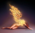 Feuer der Flügel Farbfoto Nacktheit